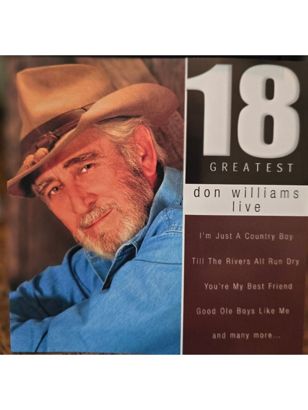 18 Greatest Don Williams Live - Country Hits Like Im Just A Country Boy 37957cd